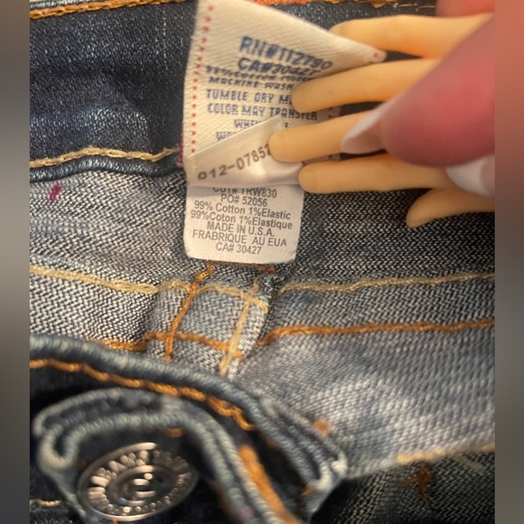 True Religion World Tour Billy Y2k low rise denim jean size 30 coachella Y2K - Picture 6 of 8